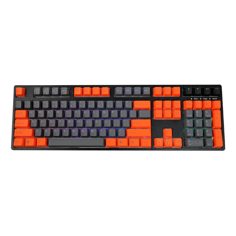 Tai-Hao 104 Key PBT Keycaps - Sweet Orange/Dim Grey - أكسسوار لوحة مفاتيح